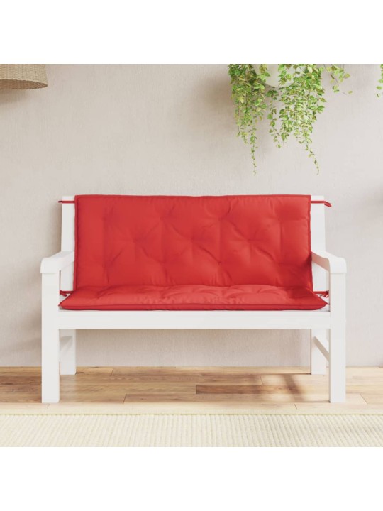 Dārza sola matrači, 2gab., 120x50x7cm, oksforda audums, sarkani