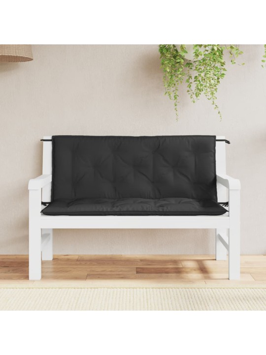 Dārza sola matrači, 2 gab., 120x50x7cm, oksforda audums, melni