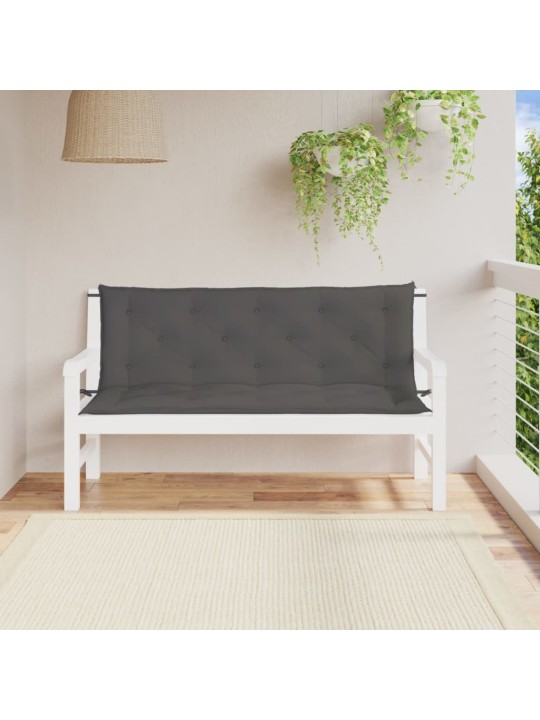 Dārza sola matrači, 2 gab., 150x50x7cm, oksforda audums, pelēki