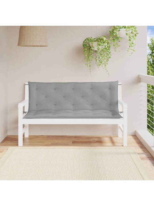 Dārza sola matrači, 2 gab., 150x50x7cm, oksforda audums, pelēki