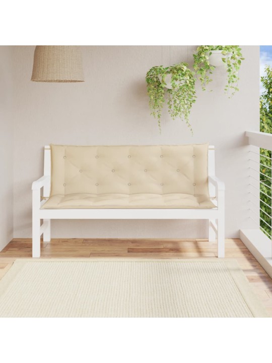 Dārza sola matrači, 2 gab., 150x50x7cm, oksforda audums, bēši
