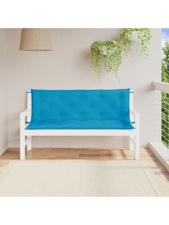 Dārza sola matrači, 2 gab., 150x50x7cm, oksforda audums, zili