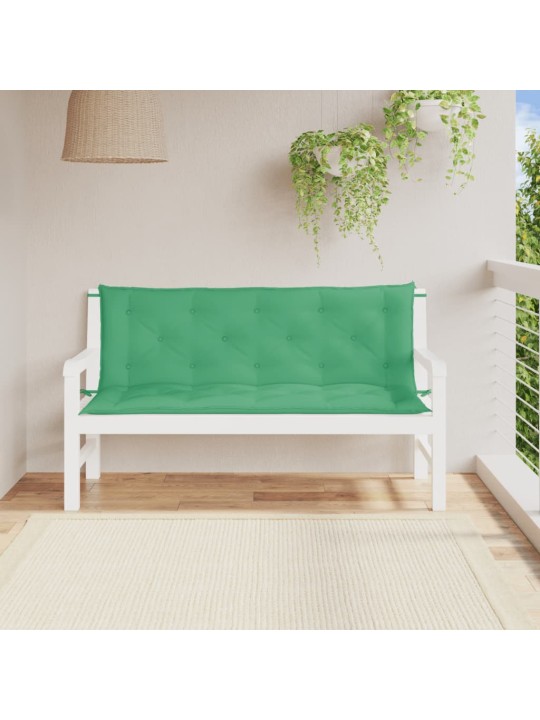 Dārza sola matrači, 2 gab., 150x50x7cm, oksforda audums, zaļi