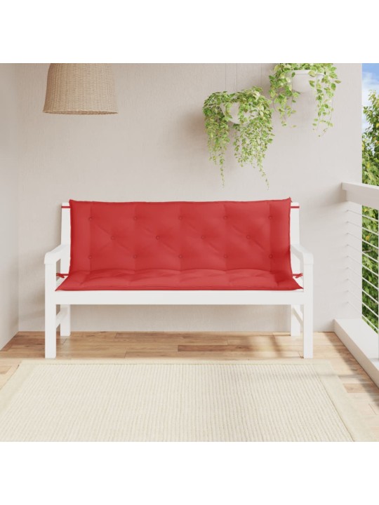 Dārza sola matrači, 2gab., 150x50x7cm, oksforda audums, sarkani