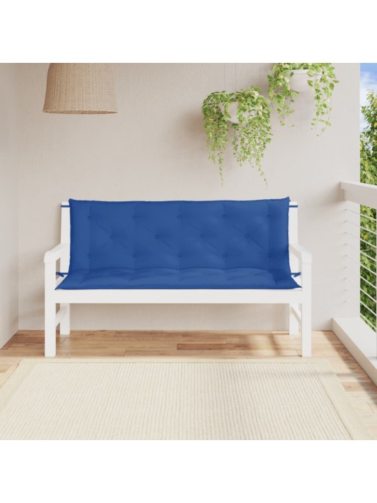 Dārza sola matrači, 2 gab., 150x50x7cm, oksforda audums, zili
