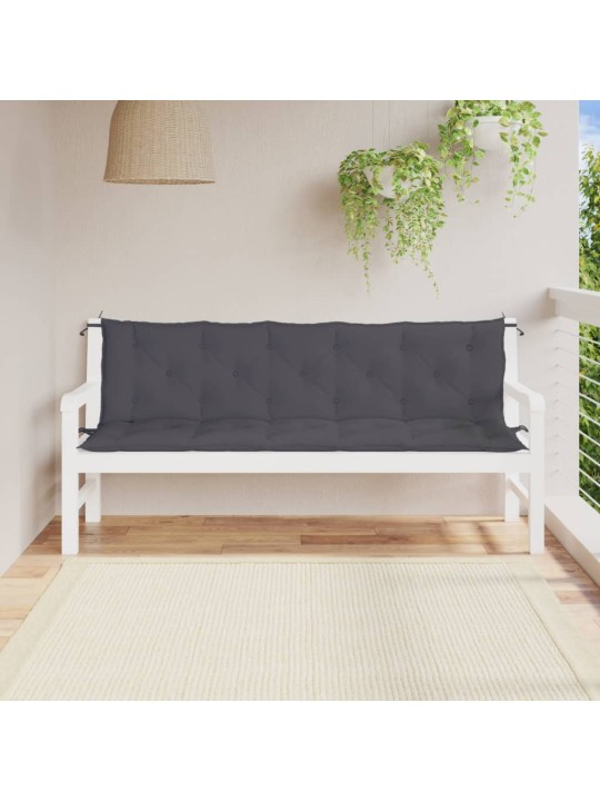 Dārza sola matrači, 2 gab., 180x50x7cm, oksforda audums, pelēki