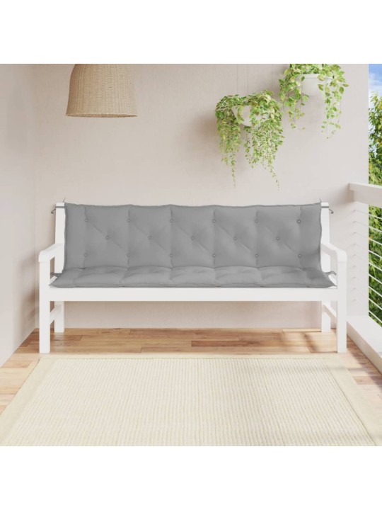 Dārza sola matrači, 2 gab., 180x50x7cm, oksforda audums, pelēki