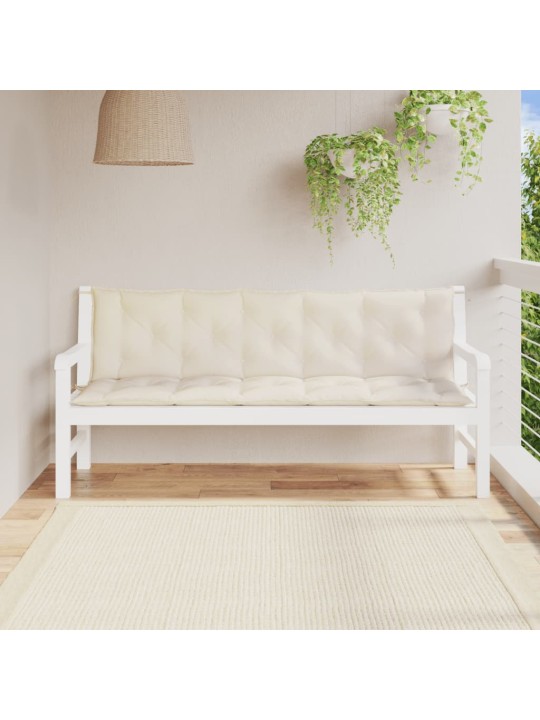 Dārza sola matrači, 2 gab., 180x50x7cm, oksforda audums, bēši