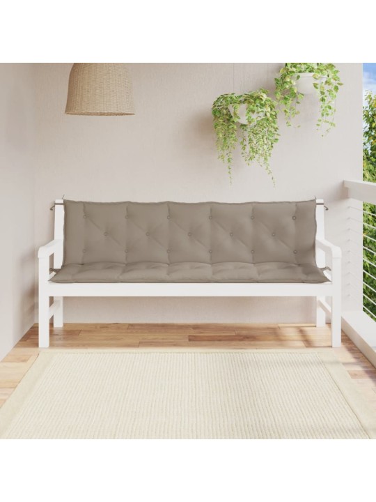 Dārza sola matrači, 2 gab., 180x50x7cm, oksforda audums, pelēki