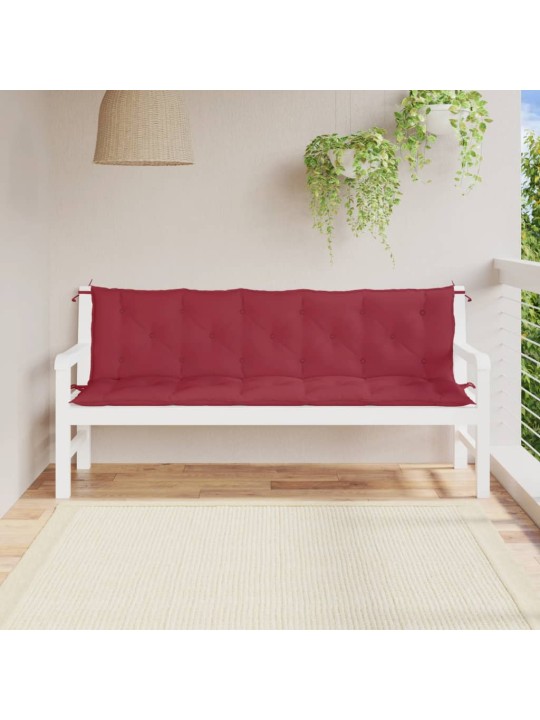 Dārza sola matrači, 2 gb., 180x50x7cm, oksforda audums, sarkani