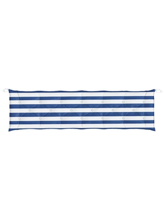 Sola matrači, 2 gab., 200x50x7cm, audums, zilas, baltas svītras