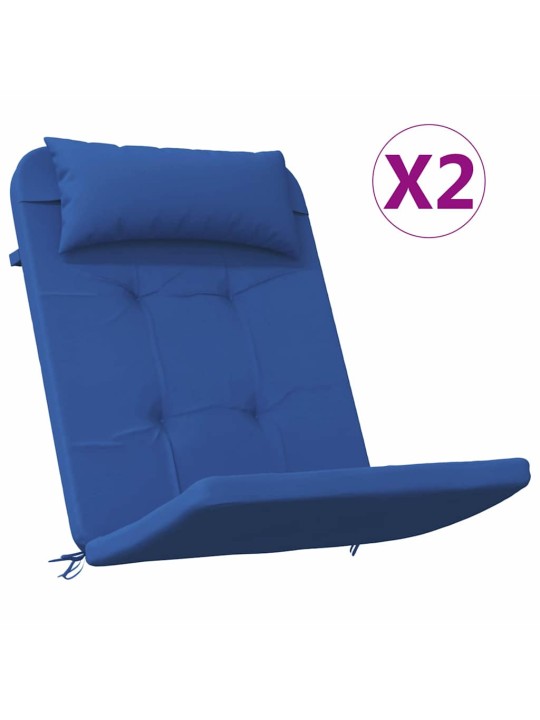 Krēsla spilvens 2 pcs zila 58 x 77 x 4.5 cm oksfordas audums