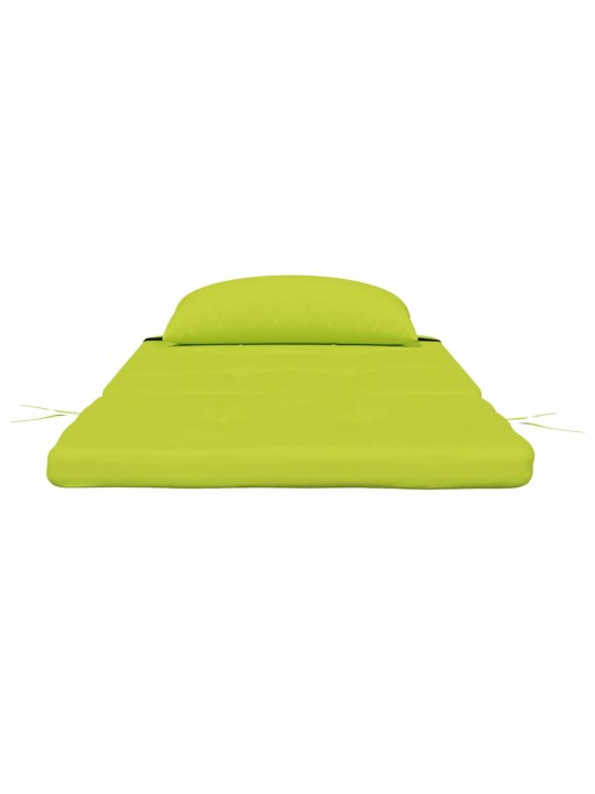Krēsla spilvens ar spilvenu 2 pcs spilgti zaļa 58 x 77 x 4.5 cm