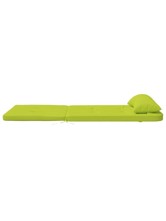 Krēsla spilvens ar spilvenu 2 pcs spilgti zaļa 58 x 77 x 4.5 cm