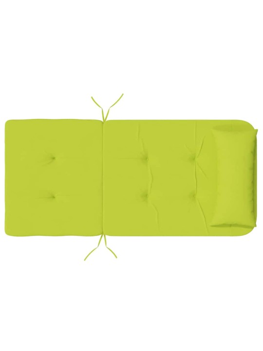 Krēsla spilvens ar spilvenu 2 pcs spilgti zaļa 58 x 77 x 4.5 cm