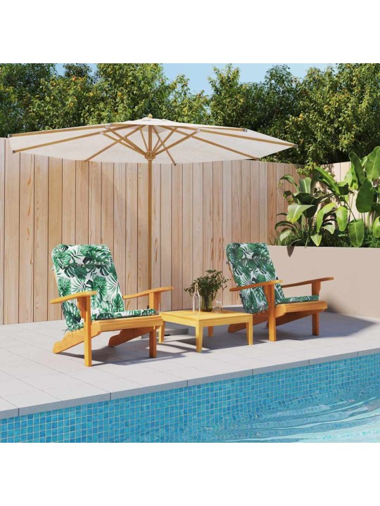Krēsla spilvens 2 pcs zaļa 58 x 77 x 4.5 cm oksfordas audums