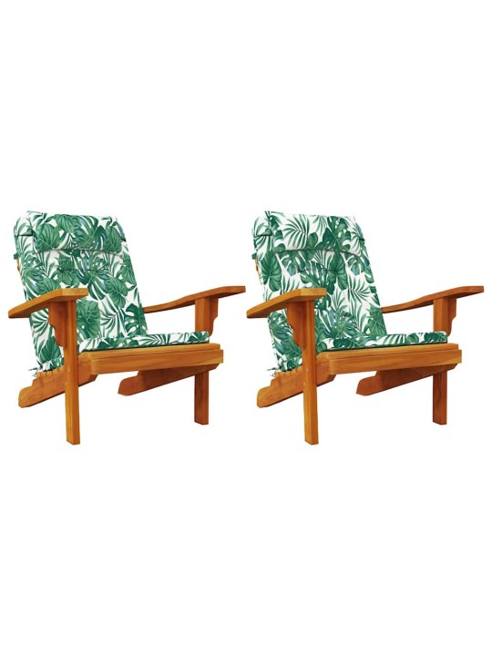 Krēsla spilvens 2 pcs zaļa 58 x 77 x 4.5 cm oksfordas audums
