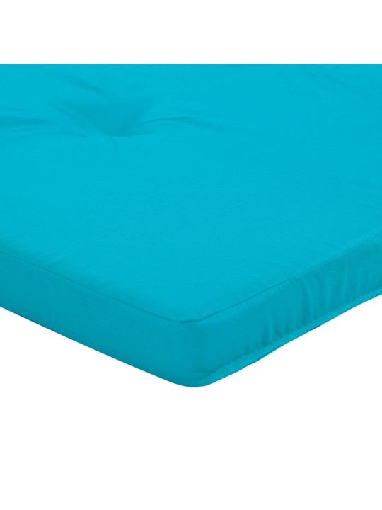 Krēsla spilvens ar spilvenu 2 pcs tirkīzzila 58 x 77 x 4.5 cm