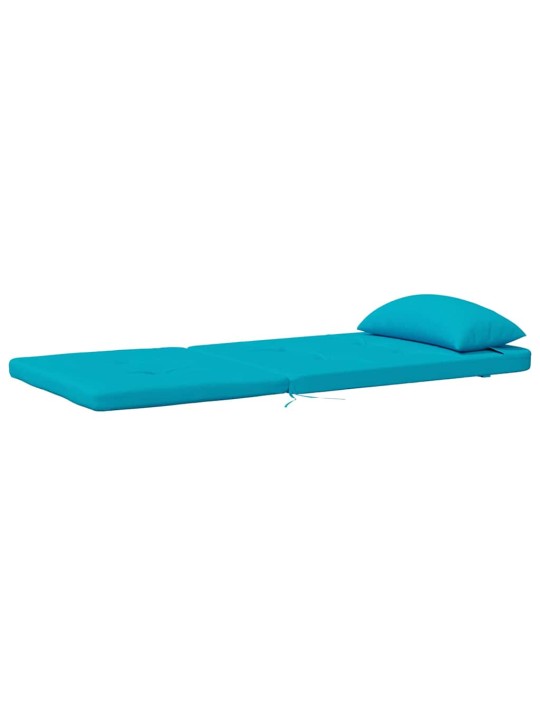 Krēsla spilvens ar spilvenu 2 pcs tirkīzzila 58 x 77 x 4.5 cm