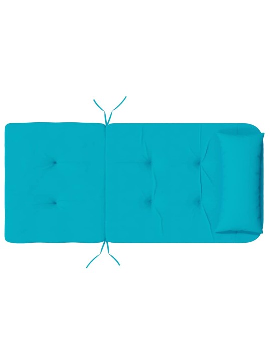 Krēsla spilvens ar spilvenu 2 pcs tirkīzzila 58 x 77 x 4.5 cm