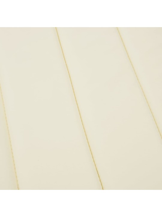 Sauļošanās krēsla matracis, 180x60x4 cm, audums, krēmkrāsas