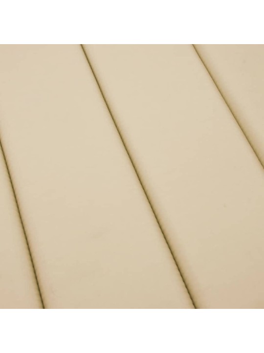 Sauļošanās krēsla matracis, 180x60x4 cm, audums, bēšs