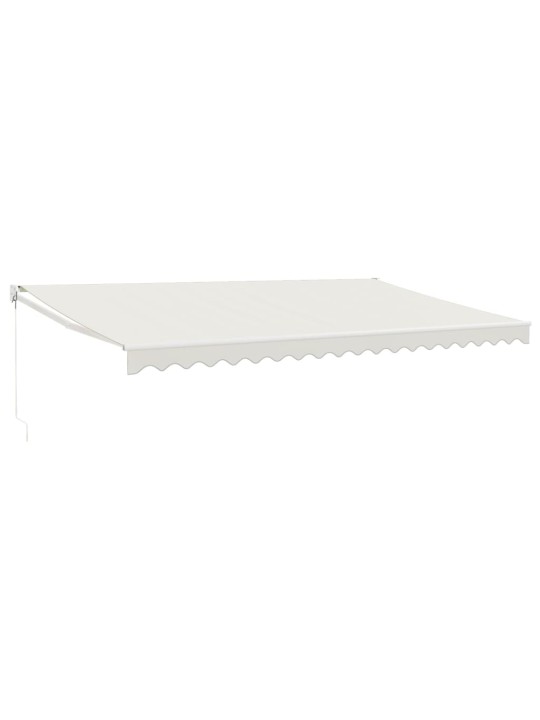 Izvelkama markīze, krēmkrāsas, 5x3 m, audums, alumīnijs