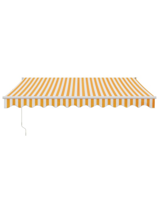 Izvelkama markīze, dzeltena, balta, 3x2,5 m, audums, alumīnijs