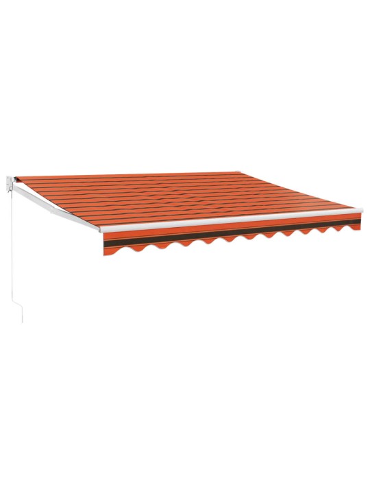 Izvelkama markīze, oranža, brūna, 3,5x2,5 m, audums, alumīnijs