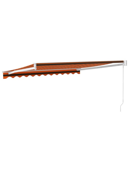 Izvelkama markīze, oranža, brūna, 3,5x2,5 m, audums, alumīnijs