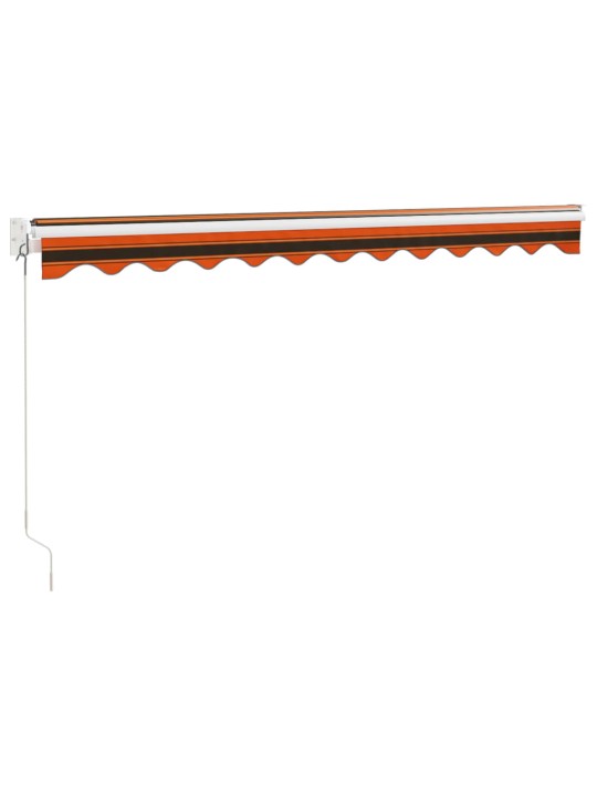 Izvelkama markīze, oranža, brūna, 3,5x2,5 m, audums, alumīnijs