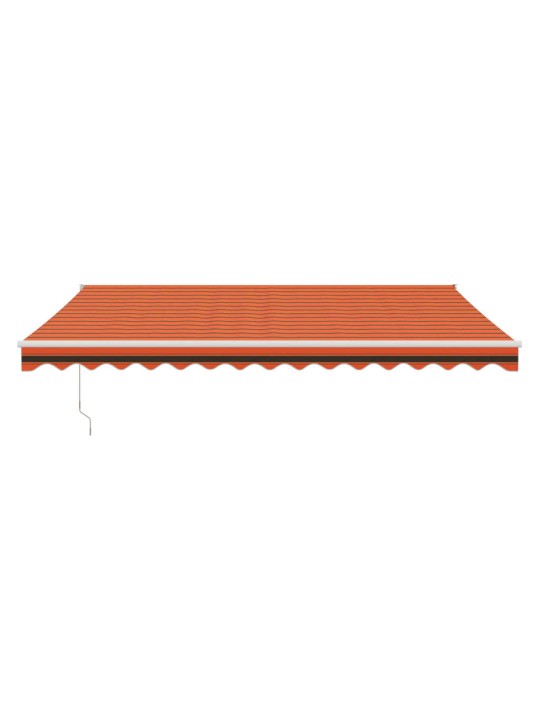 Izvelkama markīze, oranža, brūna, 4x3 m, audums, alumīnijs