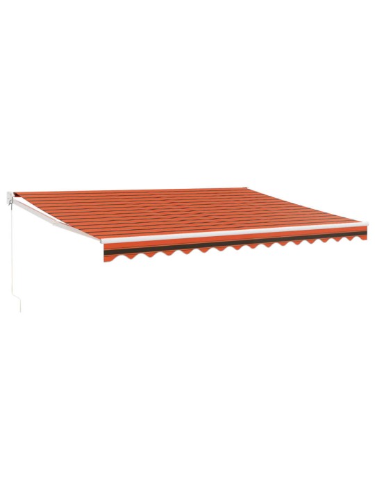 Izvelkama markīze, oranža, brūna, 4,5x3 m, audums, alumīnijs