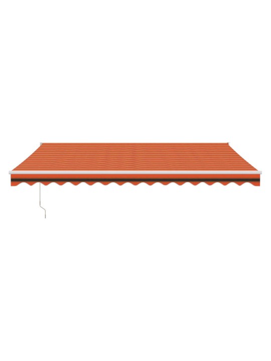 Izvelkama markīze, oranža, brūna, 4,5x3 m, audums, alumīnijs
