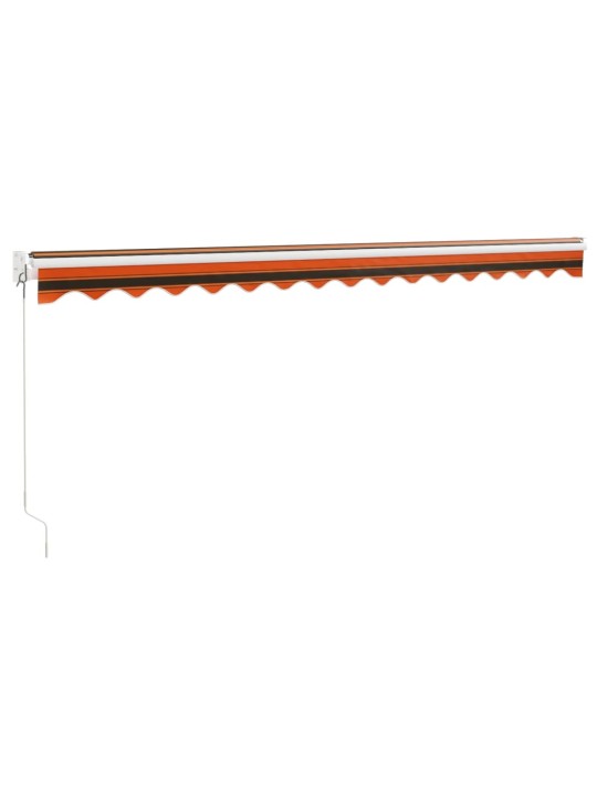 Izvelkama markīze, oranža, brūna, 4,5x3 m, audums, alumīnijs