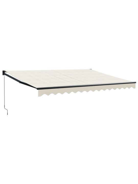 Izvelkama markīze, krēmkrāsas, 4x3 m, audums, alumīnijs