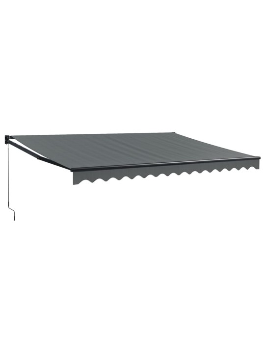 Izvelkama markīze, pelēka, 4x3 m, audums, alumīnijs