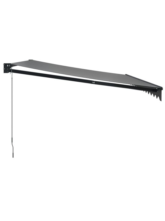 Izvelkama markīze, pelēka, 4x3 m, audums, alumīnijs