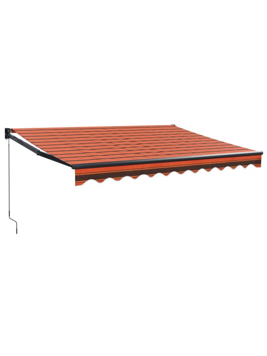 Izvelkama markīze, oranža, brūna, 3x2,5 m, audums, alumīnijs