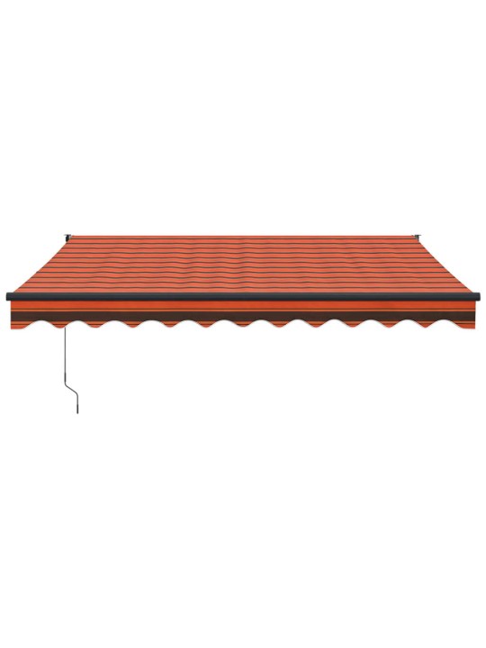 Izvelkama markīze, oranža, brūna, 3x2,5 m, audums, alumīnijs