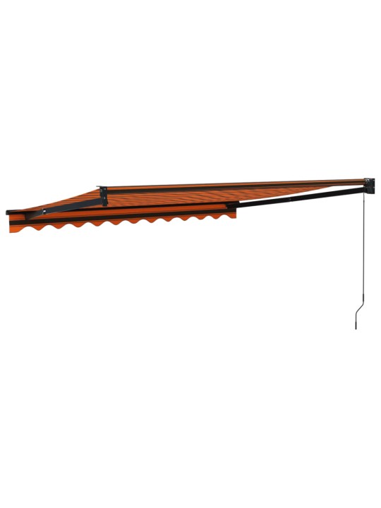 Izvelkama markīze, oranža, brūna, 3x2,5 m, audums, alumīnijs