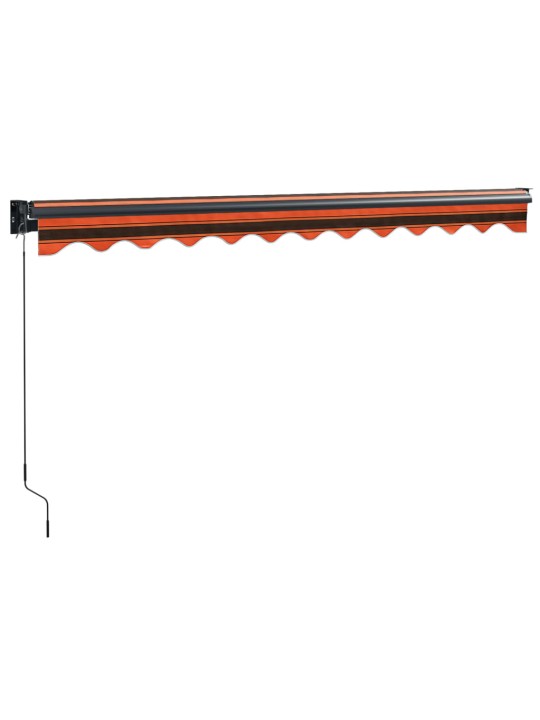 Izvelkama markīze, oranža, brūna, 3x2,5 m, audums, alumīnijs