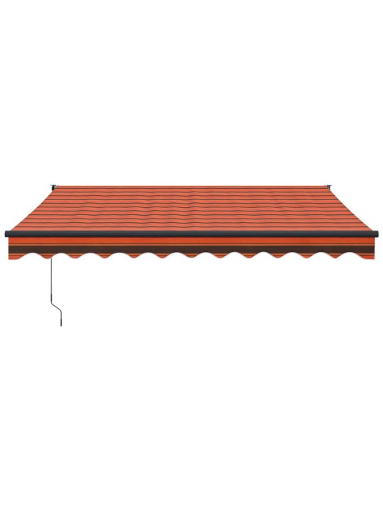 Izvelkama markīze, oranža, brūna, 3,5x2,5 m, audums, alumīnijs