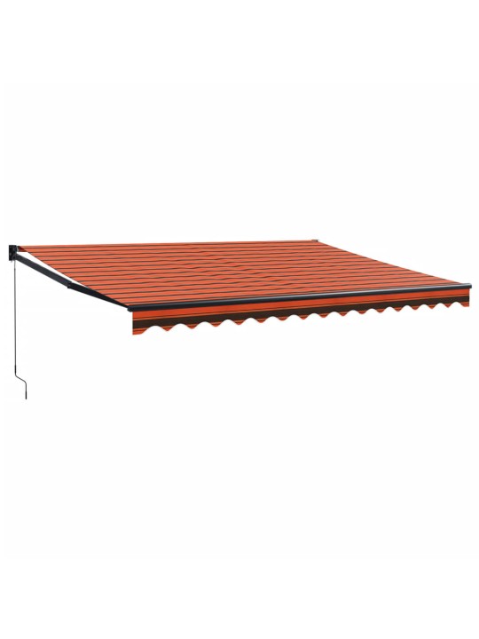 Izvelkama markīze, oranža, brūna, 4,5x3 m, audums, alumīnijs