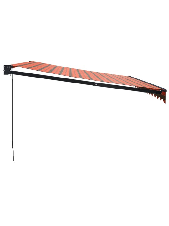 Izvelkama markīze, oranža, brūna, 4,5x3 m, audums, alumīnijs