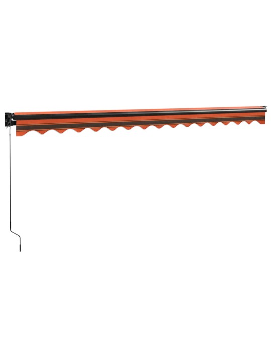 Izvelkama markīze, oranža, brūna, 4,5x3 m, audums, alumīnijs