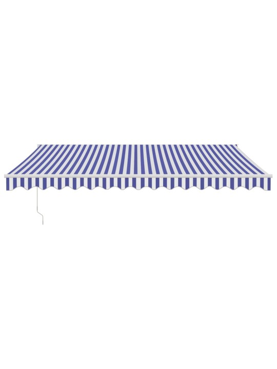 Izvelkama markīze, automātiska, zila, balta, 4x3 m