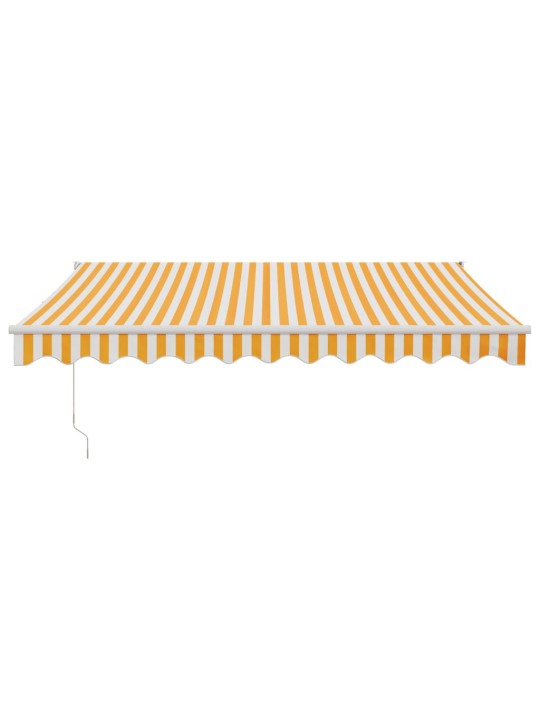 Izvelkama markīze, automātiska, dzeltena, balta, 3,5x2,5 m