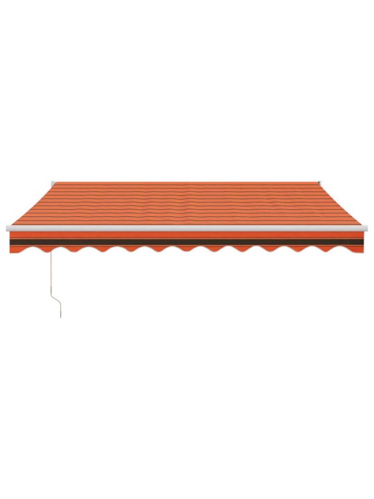 Izvelkama markīze, automātiska, oranža, brūna, 3x2,5 m