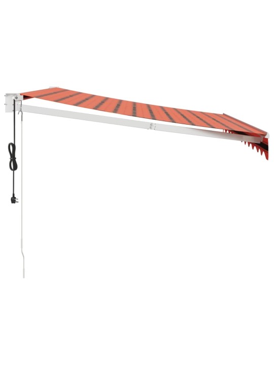 Izvelkama markīze, automātiska, oranža, brūna, 3x2,5 m